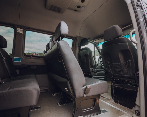 Interior of a sprinter van