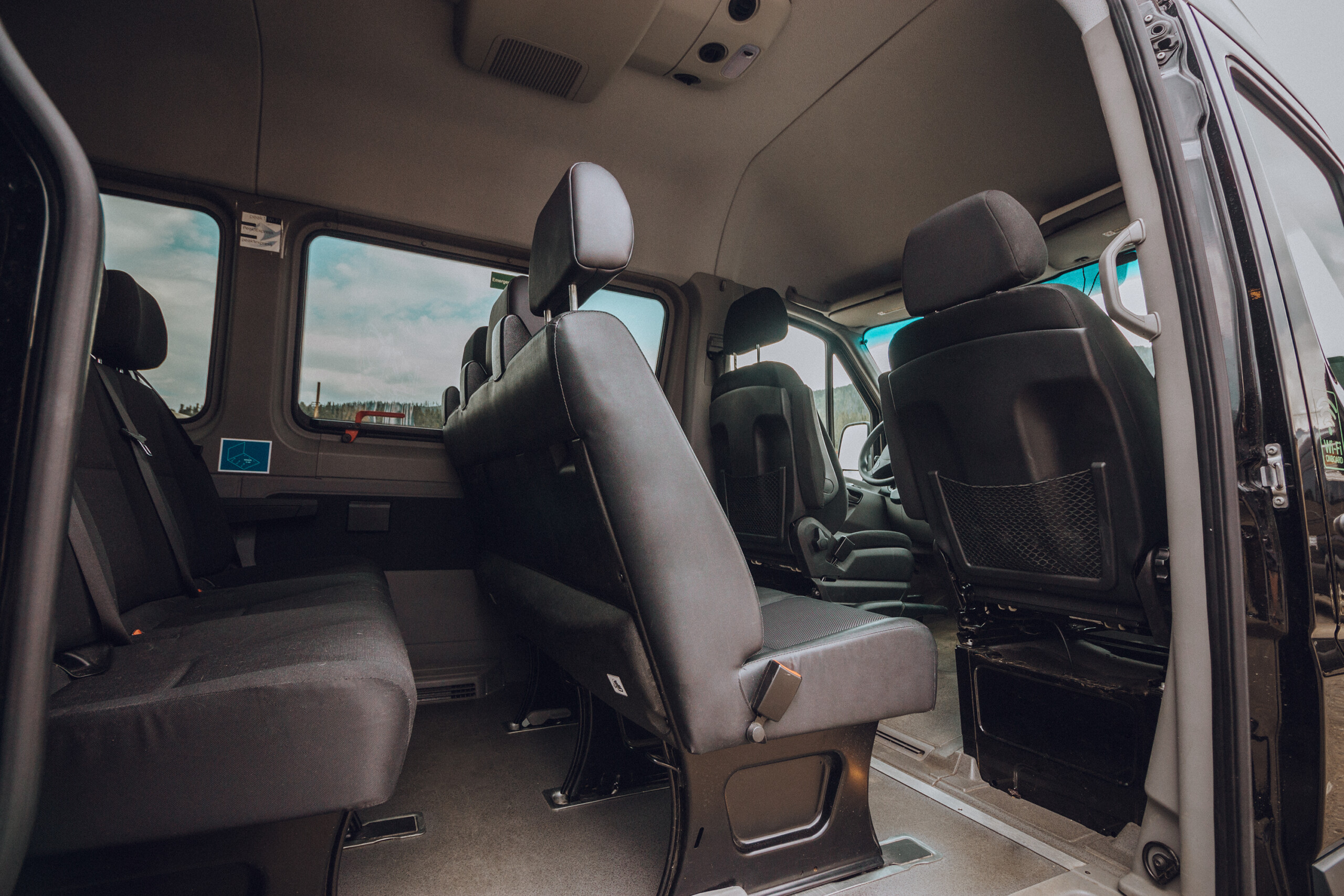 Interior of a sprinter van