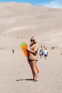 Board at Great Sand Dunes National Park
