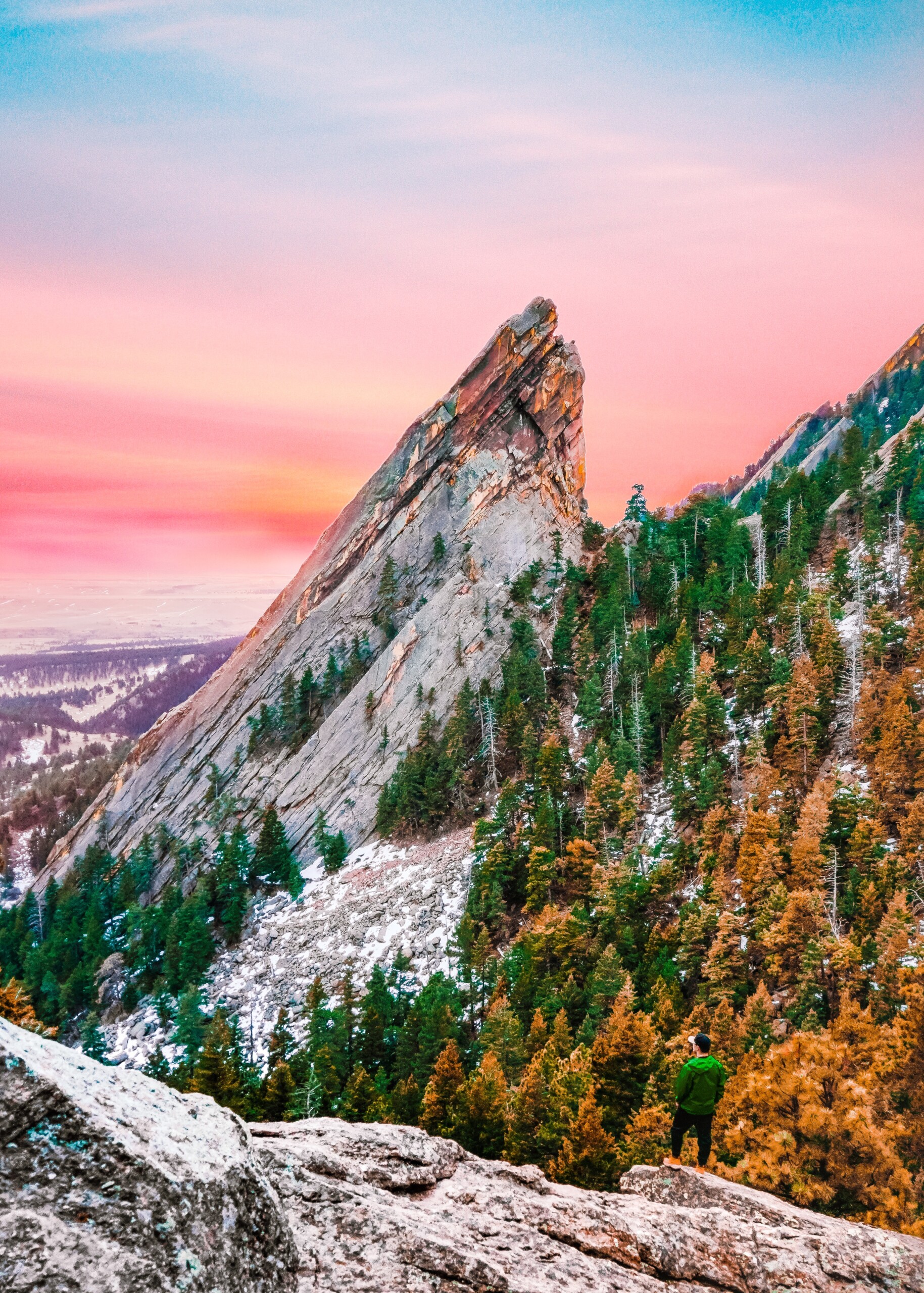 the Boulder flatirons