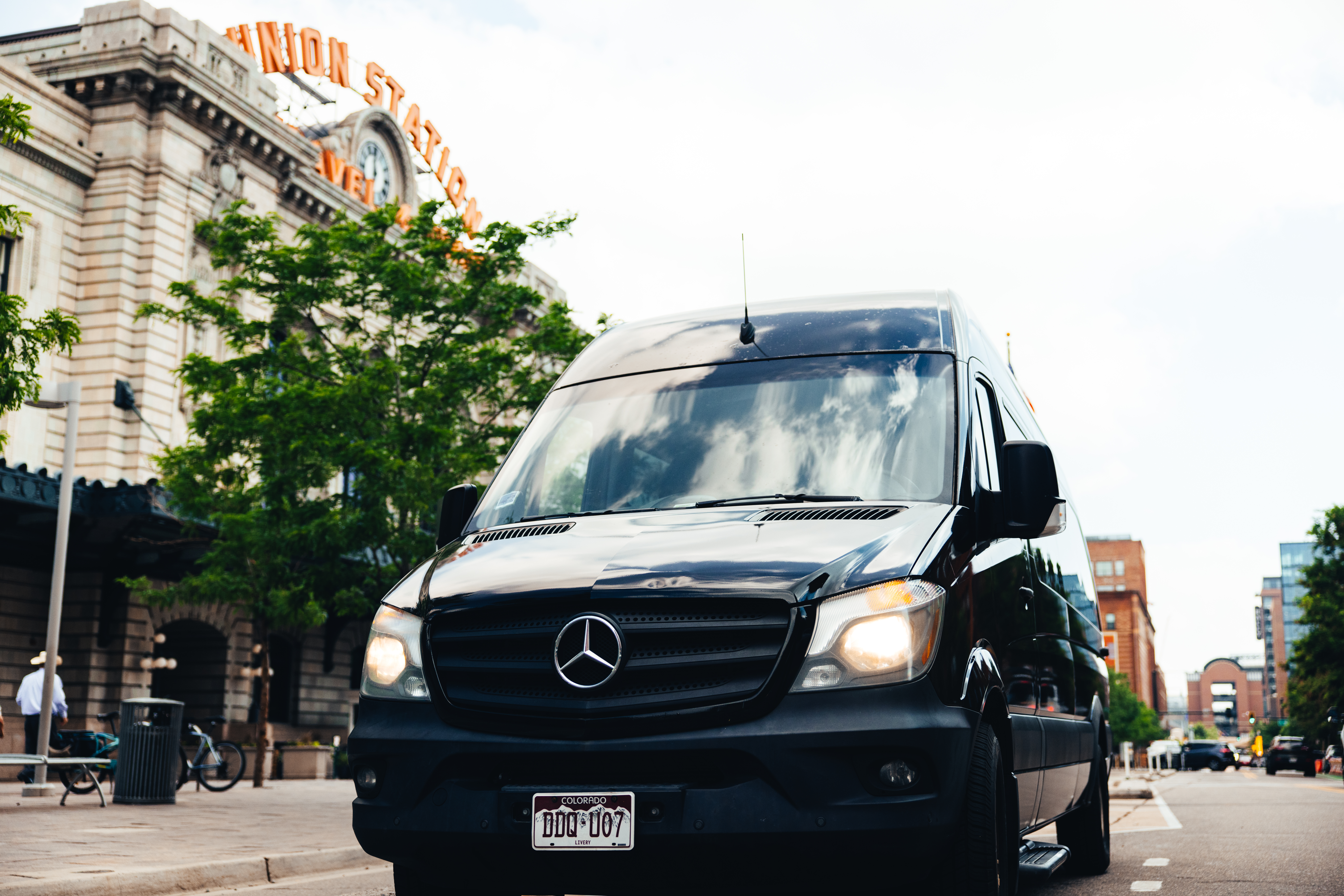 sprinter in front of Union Station